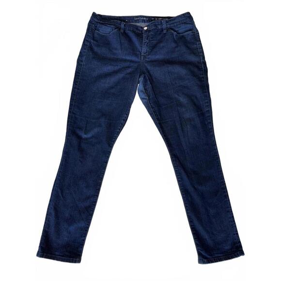 Calvin‎ Klein Jeans Curvy Skinny Womens Size 16W L32 BLUE Denim - Picture 1 of 5